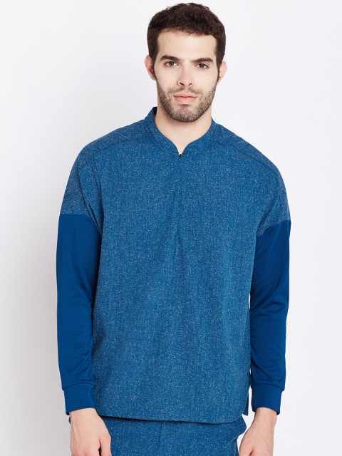 

ADIDAS Men Teal Blue ID 1/4 Solid Sweatshirt