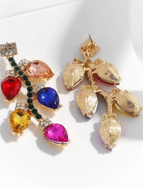 

AVANT-GARDE PARIS Leaf Shaped Studs Earrings, Multi