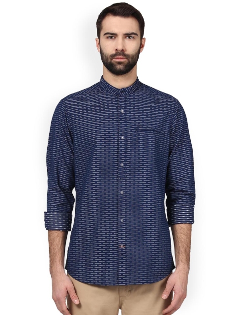 

ColorPlus Men Blue Regular Fit Printed Casual Shirt