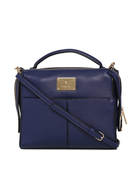 

Van Heusen Woman Navy Blue Solid Handheld Bag