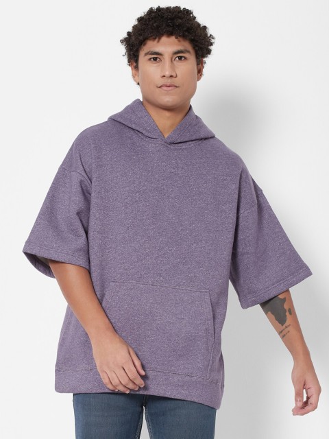 

Melangebox Men Hooded Sweatshirt, Violet