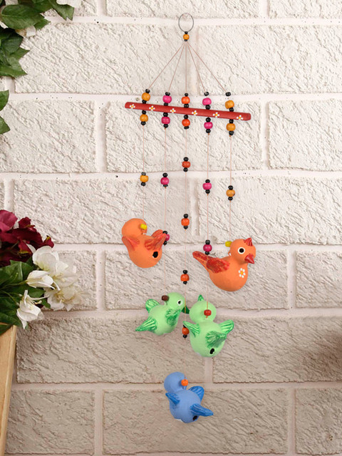 

ExclusiveLane Terracotta Handcrafted Decorative Wind Chime, Multi
