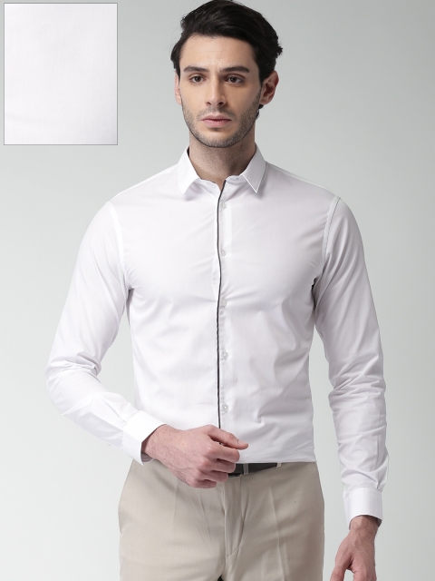 

Celio Men White Slim Fit Solid Formal Shirt