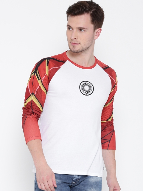 

Kook N Keech Marvel Men White Printed Detail Round Neck T-shirt