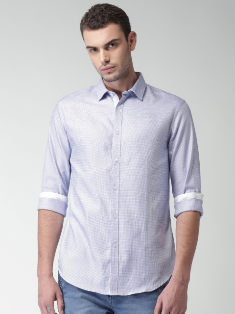 

Celio Men Blue Slim Fit Solid Casual Shirt