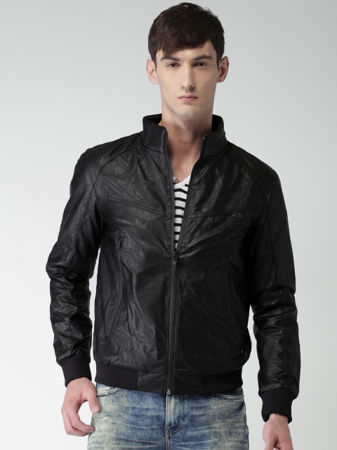 

Celio Men Black Solid Biker Jacket