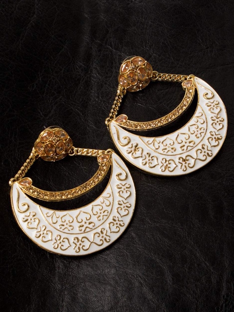 

Voylla Darbari Gold-Plated Quirky Drop Earrings