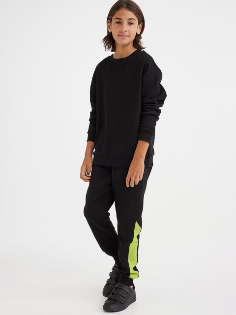 

H&M Boys Colourblocked Sweatpants, Black