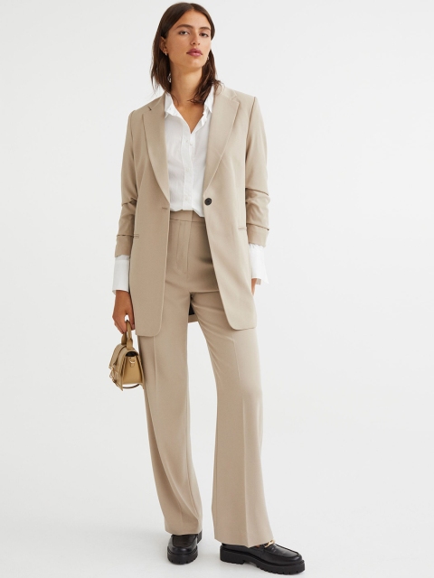 

H&M Women Wide Trousers, Beige