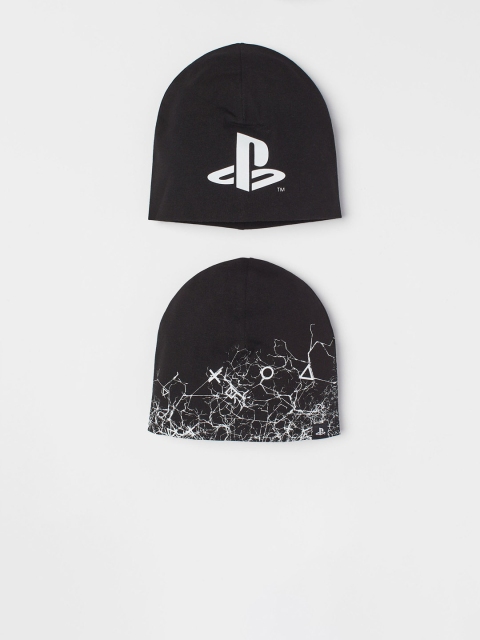 

H&M Boys 2-Pack Jersey Hats, Black