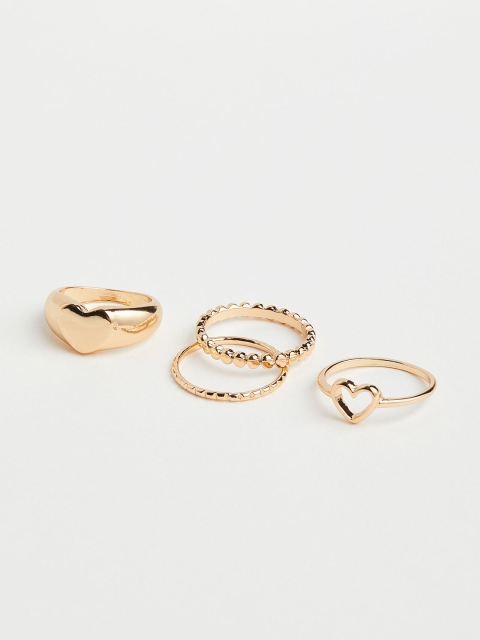 

H&M Women 4-Pack Rings, Gold