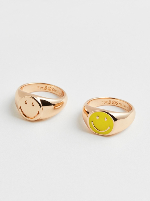 

H&M Women Set Of 2 Gold-Plated Finger Ring
