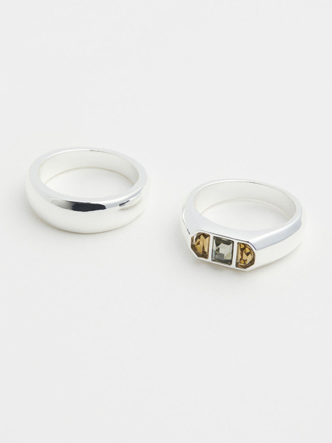 

H&M Men 2-Pack Rings, Silver