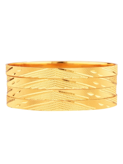 

Efulgenz Gold-Plated & Toned Bangle Set
