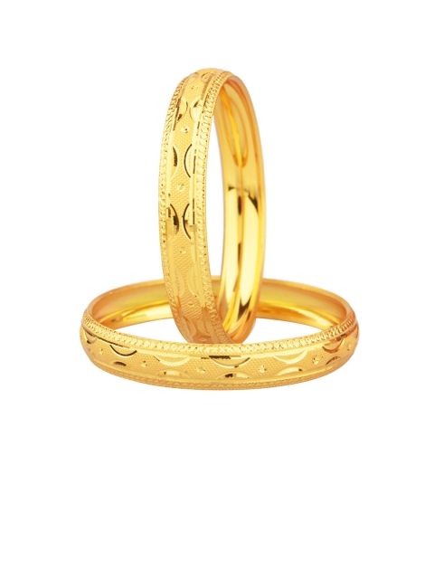 

Efulgenz Gold-Plated & Toned Bangle Set