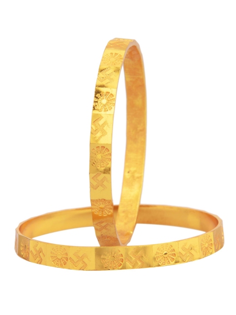 

Efulgenz Set Of 2 Gold-Plated Self-Designed Bangles