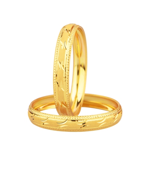 

Efulgenz Set Of 2 Gold-Plated & Textured Bangles