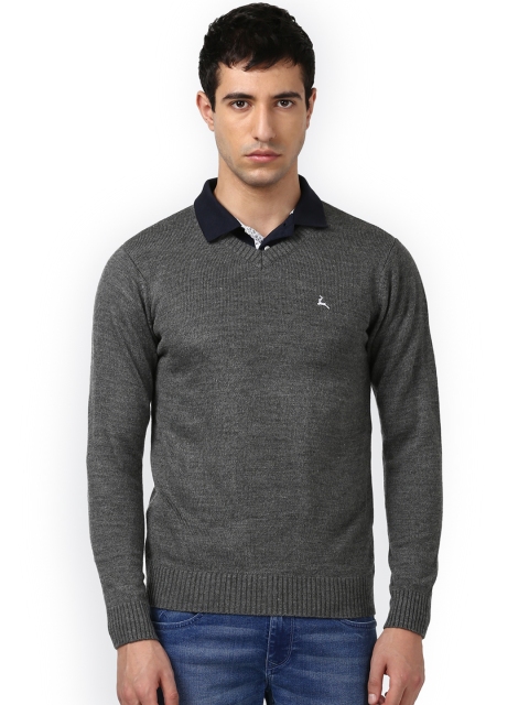 

Parx Men Grey Solid Sweater