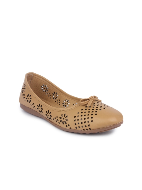 

Shoetopia Women Tan Brown Ballerinas