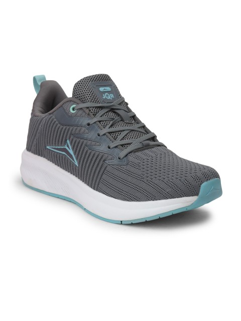 

JQR Men Grey Mesh Lace-Ups Running Shoes