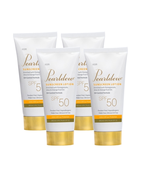 

Pearldew Set Of 4 Sunscreen Lotion SPF 50 50 ml Each, Na
