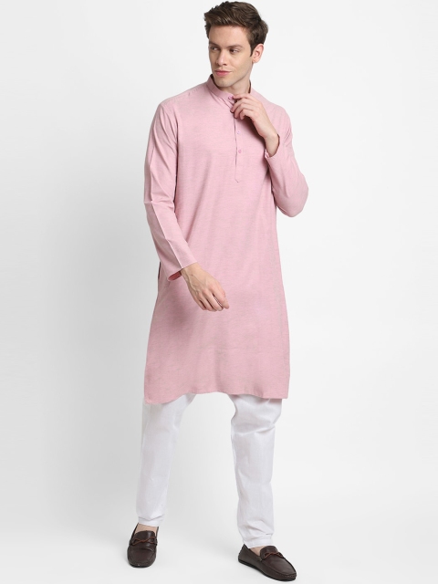 

DEVOILER Men Pink Kurta with Pyjamas