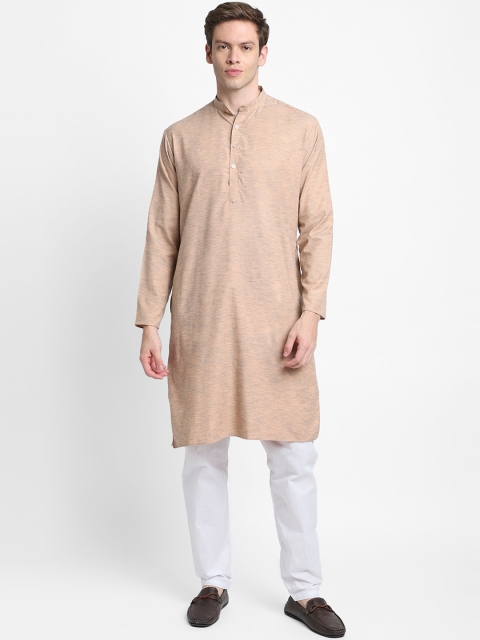 

DEVOILER Men Brown Kurta with Pyjamas