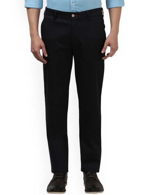 

Park Avenue Men Black Tailored Slim Fit Solid Formal Trousers