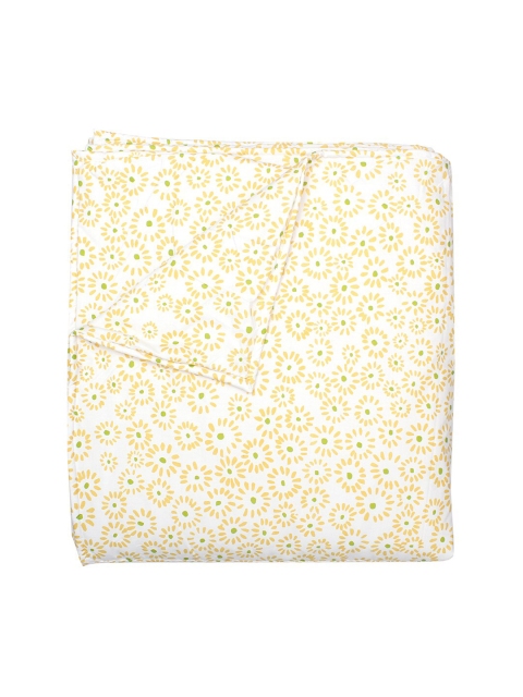 

House This White & Yellow Floral AC Room 110 GSM Double Bed Dohar