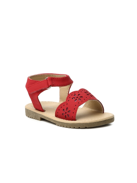 

Fame Forever by Lifestyle Girls Red Laser-Cut Sandals