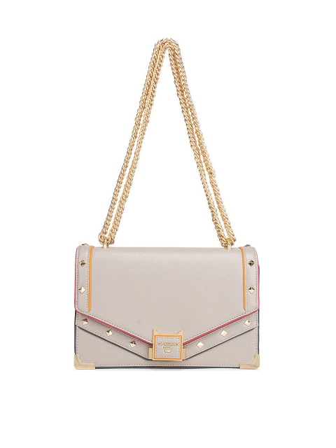

Da Milano Beige Leather Structured Sling Bag