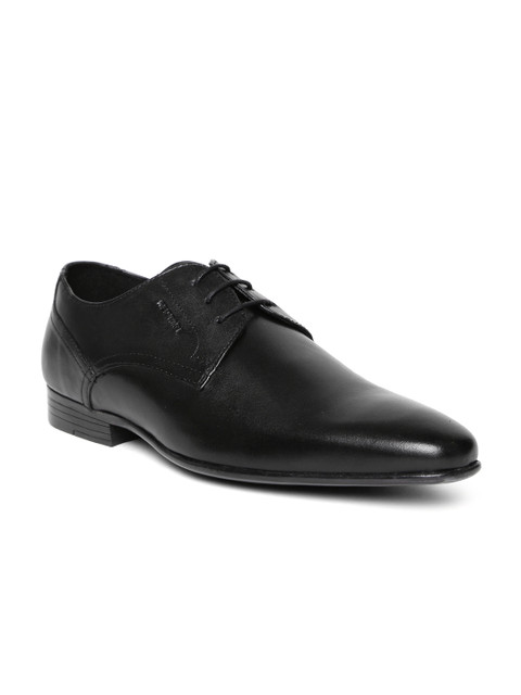 

Red Tape Men Black Leather Derbys