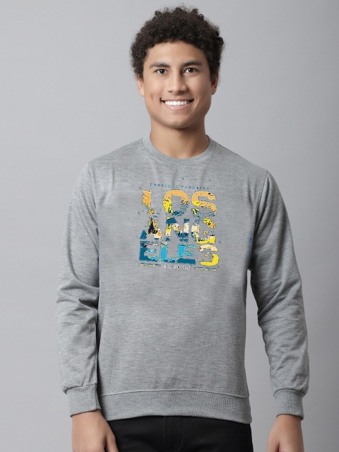 

Obaan Men Grey Printed Sweatshirt