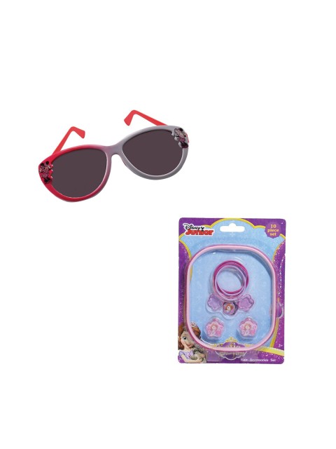 

Disney Girls Blue Lens & Red Oval Sunglass with Polarised and UV Protected Lens