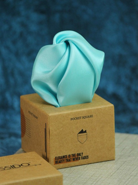 

Tossido Men Blue Solid Pocket Square