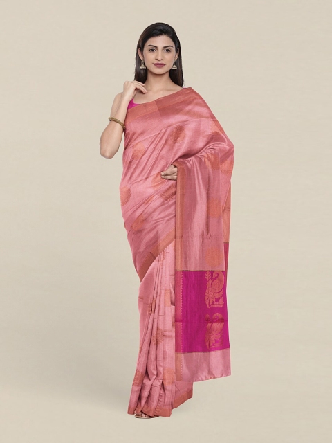 

Pothys Mauve & Pink Woven Design Zari Pure Cotton Saree