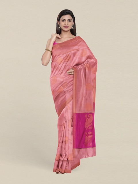 

Pothys Mauve & Pink Woven Design Zari Pure Cotton Saree