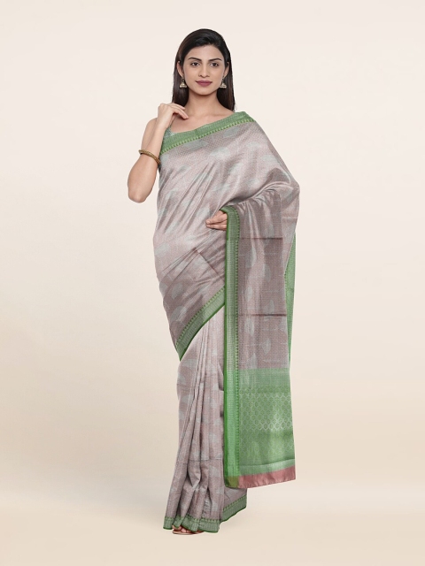 

Pothys Pink & Green Woven Design Zari Art Silk Saree