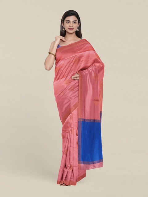 

Pothys Mauve & Blue Woven Design Zari Pure Cotton Saree