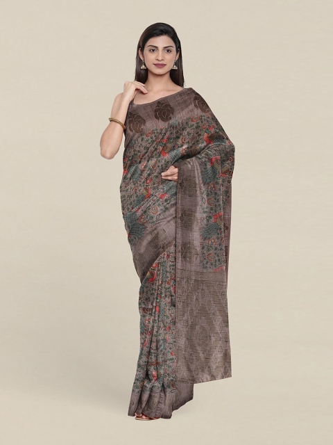 

Pothys Mauve & Pink Kalamkari Art Silk Saree