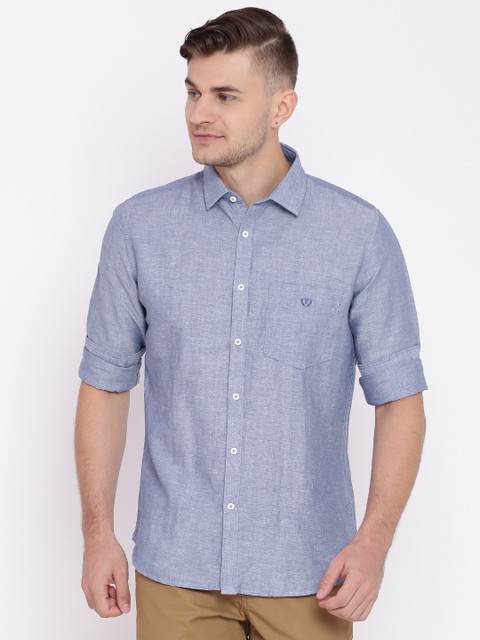 

Van Heusen Sport Men Blue Slim Fit Solid Casual Shirt