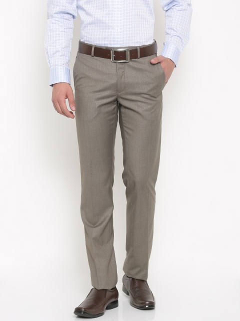 

Van Heusen Men Beige Slim Fit Solid Formal Trousers