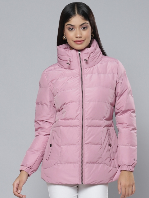 

Fort Collins Women Pink Solid Longline Padded Jacket