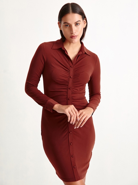 

COVER STORY Women Rust Shirt Dress