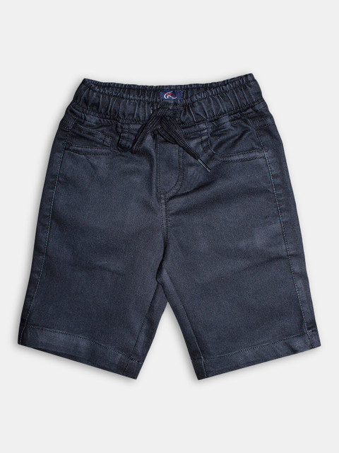 

Hopscotch Boys Black Denim Cotton Shorts