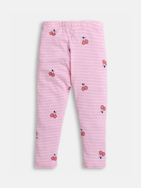 

Hopscotch Printed Girls Pink Leggings