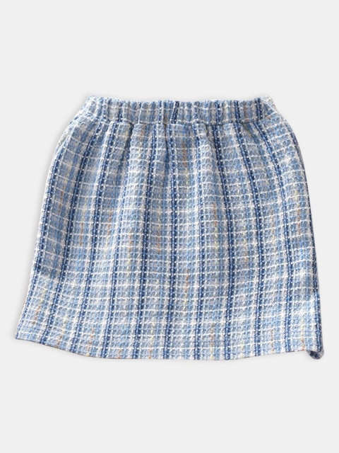 

Hopscotch Girls Blue Self-Design A-Line Above Knee Skirt