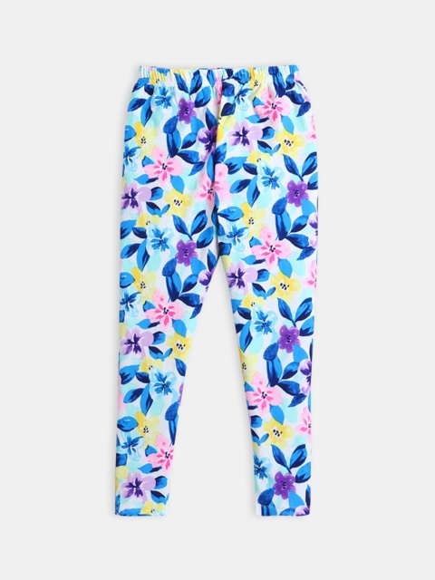 

Hopscotch Girls Blue & Pink Printed Leggings
