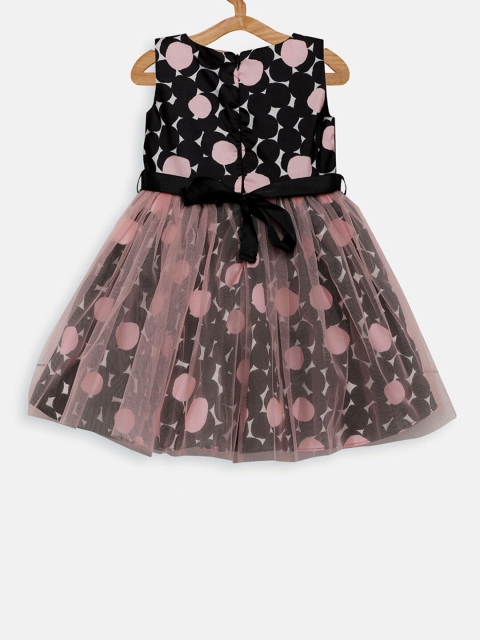 

Hopscotch Girls Black & Pink Floral Dress