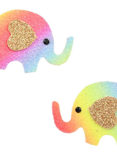 

Aye Candy Girls Pink & Gold-Toned Tiny Elephants Alligator Hair Clip